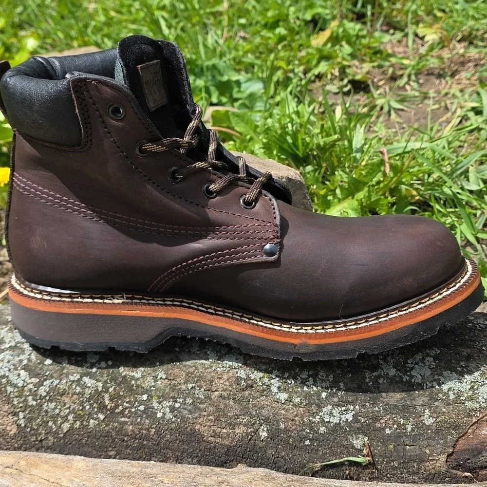 North Summit Bull Leather Work Boots Men's US Size 7.5 Brown‎ NWOT